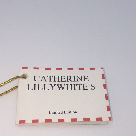 Catherine Lillywhite’s Snowman Heart Candy Cane Holiday Christmas Tree Ornament - Picture 3 of 7